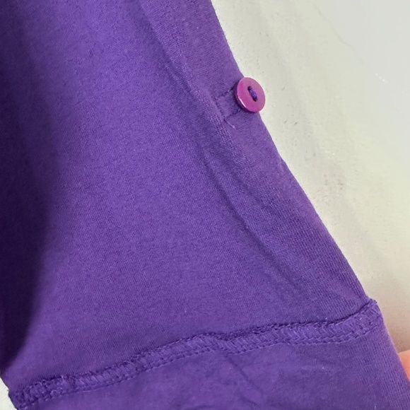 NWOT Ulla Popken Embroidered. Purple V-Neck Tunic Top 20/22 Boho Beach - Picture 3 of 8